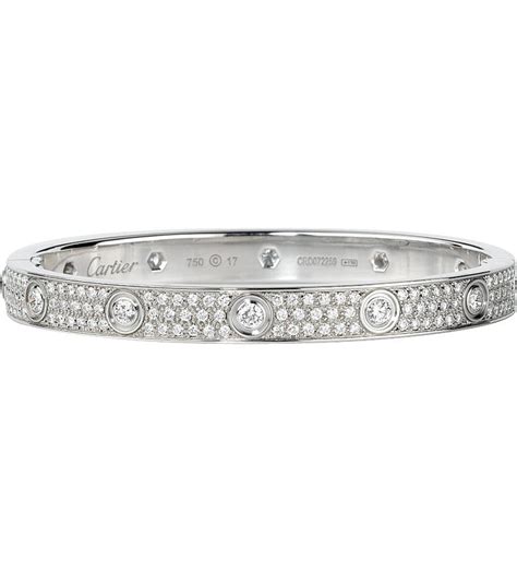 cartier bracelet with diamond|cartier diamond bracelet selfridges.